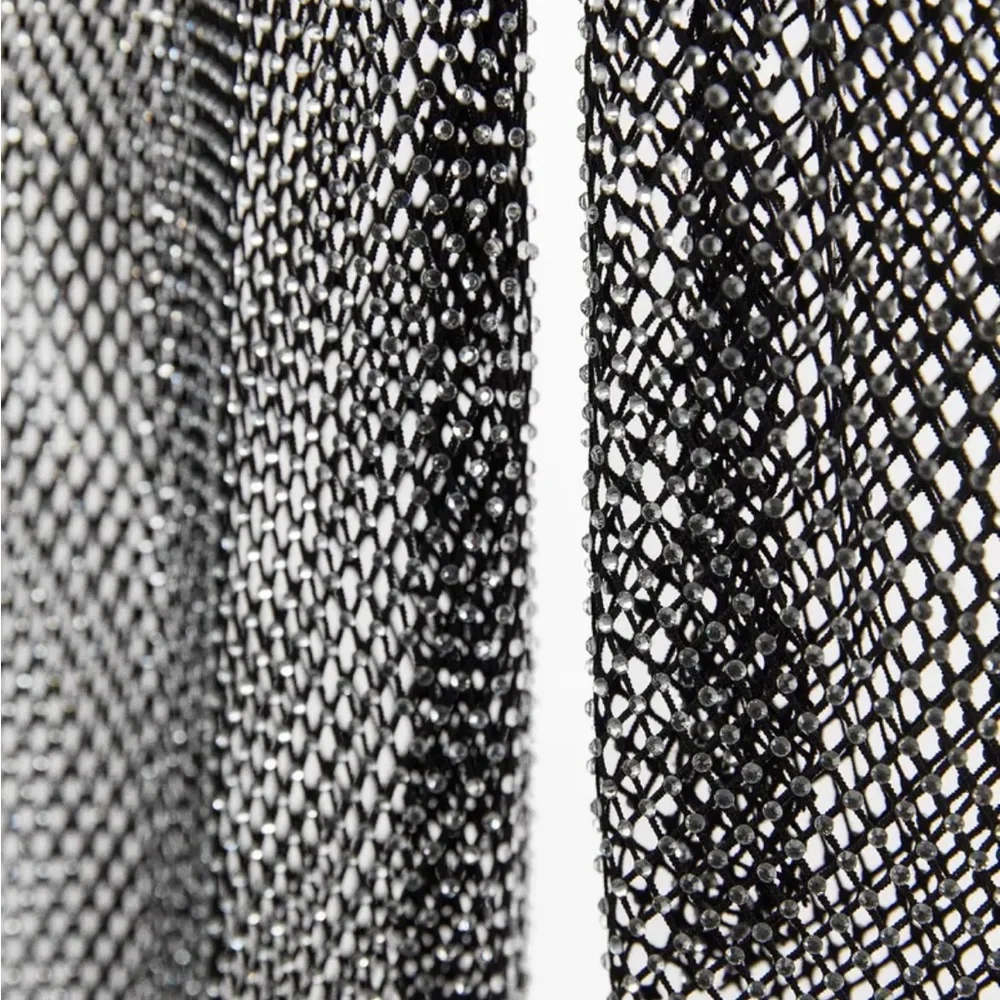 BLOGGERS FAV ZARA BLACK RHINESTONE MESH DRESS - Picture 4 of 4